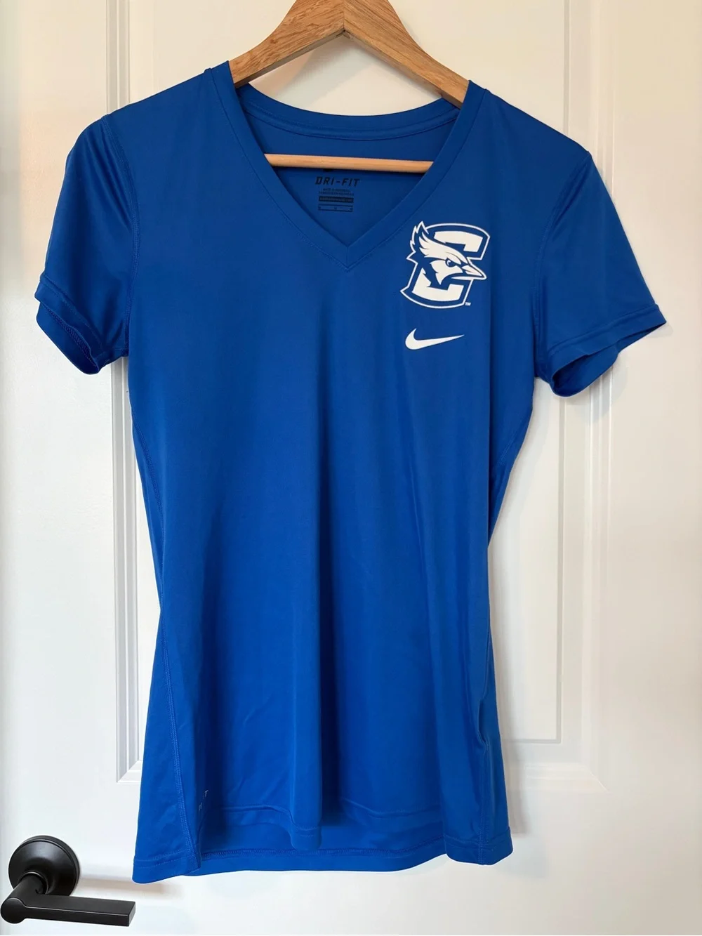 Nike Creighton Bluejays Dri-FIT Royal Blue V-Neck T-Shirt - Medium